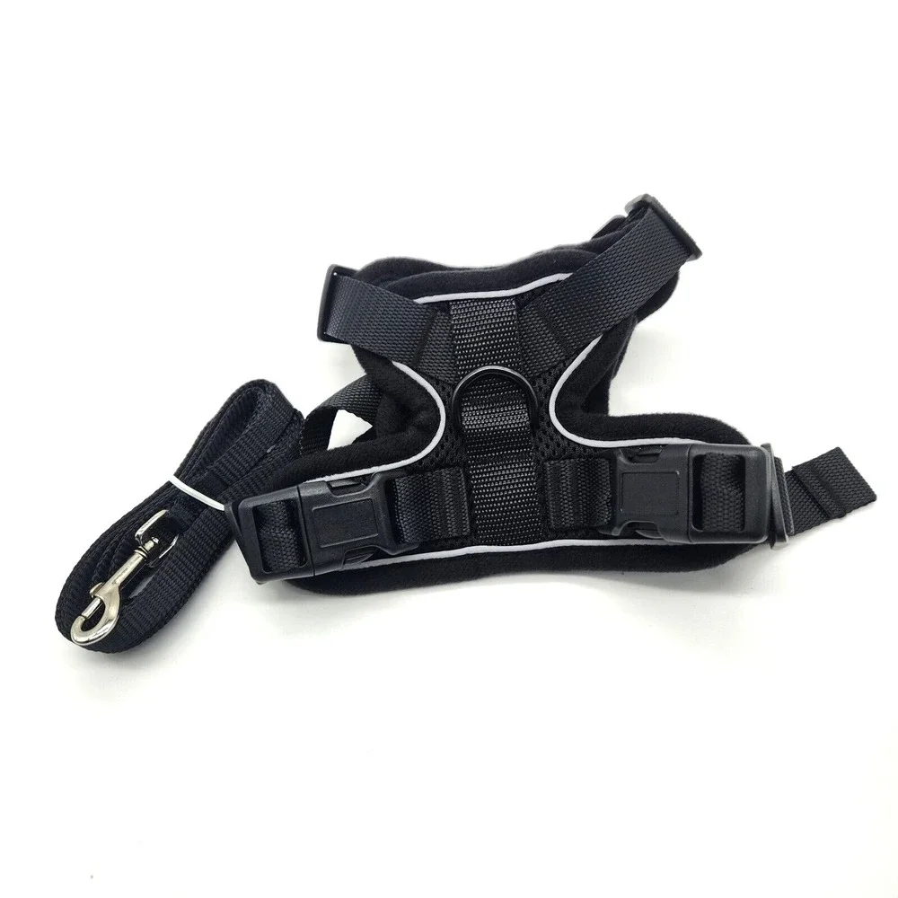 rabbitgoo Cat Harness Leash Breathable Reflective Strip Jacket Extra Small Black
